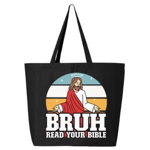 Funny Jesus Gifts Christian Bruh Read Your Bible 25L Jumbo Tote