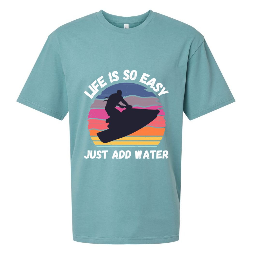 Funny Jetski Gift Jetskiing Jet Ski Accessory Cute Gift Sueded Cloud Jersey T-Shirt