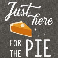 Funny Just Here For The Pie Thanksgiving Christmas Dinner Cotton Canvas Backpack