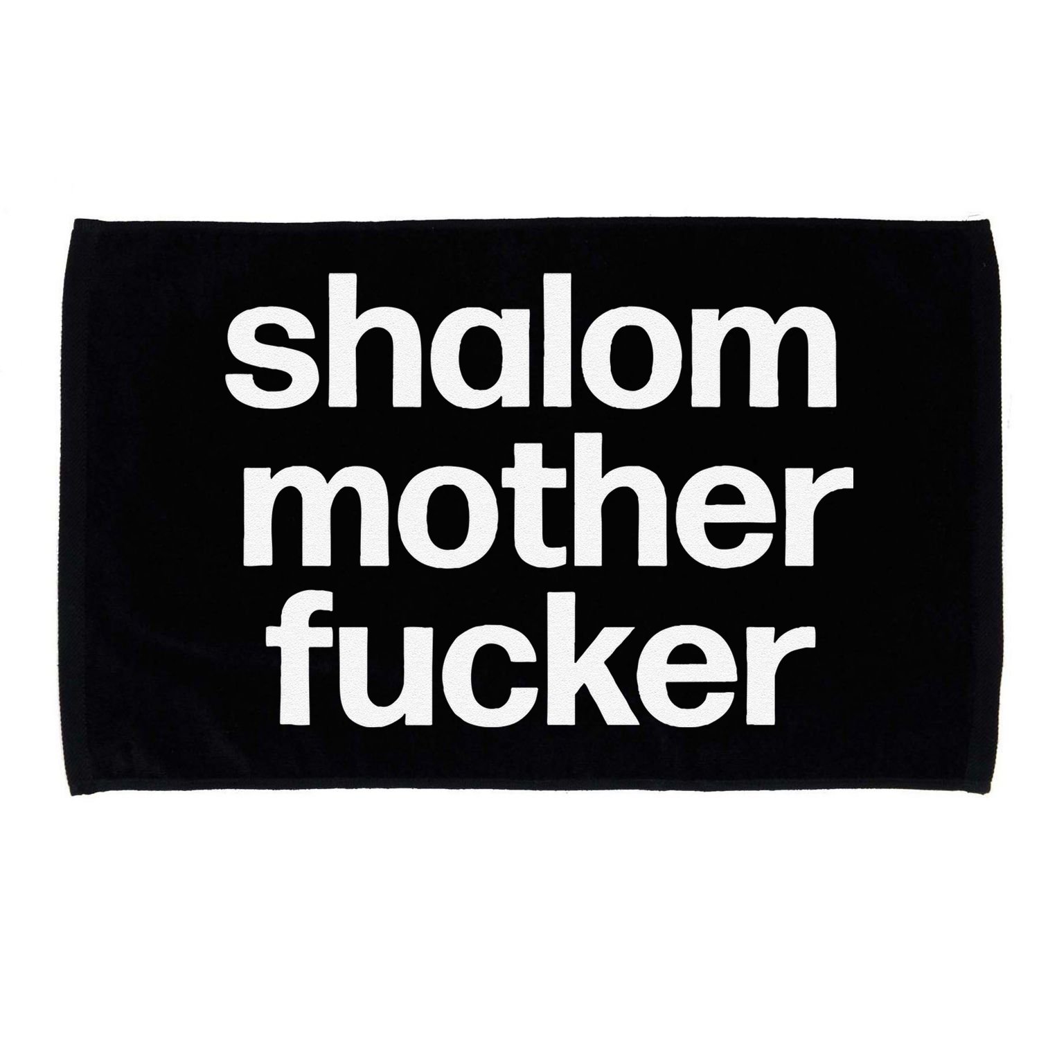 Funny Jewish Hebrew Hanukkah Gift Shalom Mother Fucker Microfiber Hand Towel