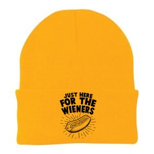 Funny Just Here For The Wieners Hotdog Lover Bbq Knit Cap Winter Beanie