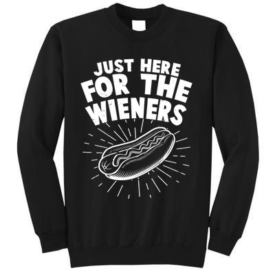 Funny Just Here For The Wieners Hotdog Lover Bbq Sweatshirt