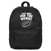 Funny Just Here For The Wieners Hotdog Lover Bbq 16 in Basic Backpack