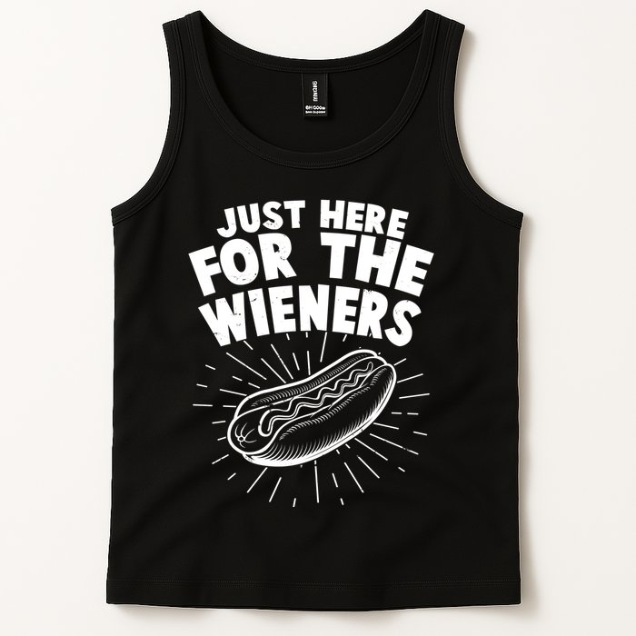 Funny Just Here For The Wieners Hotdog Lover Bbq Tank Top