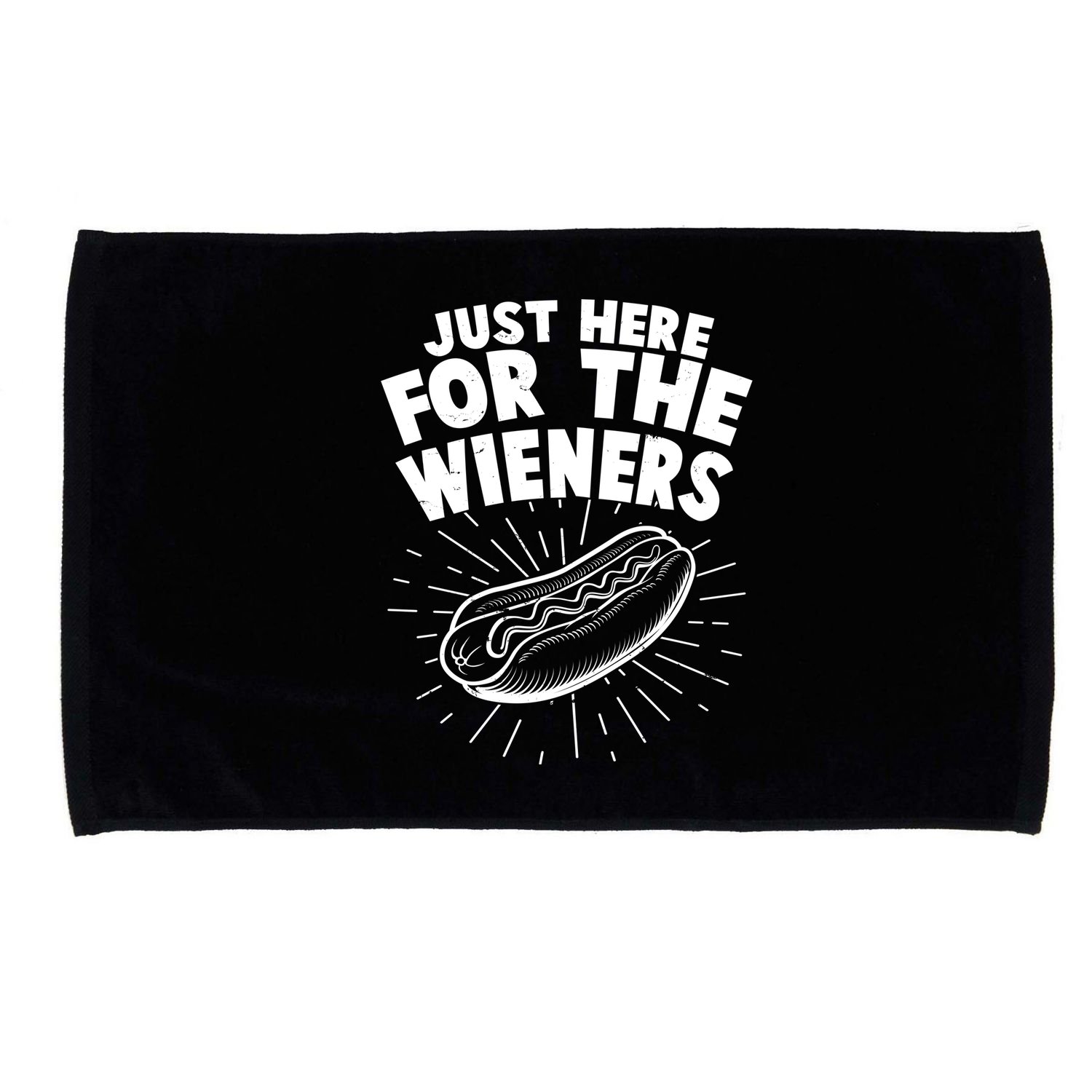 Funny Just Here For The Wieners Hotdog Lover Bbq Microfiber Hand Towel