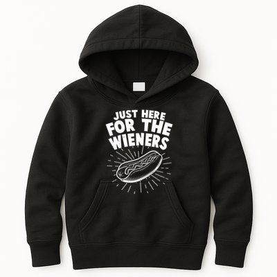 Funny Just Here For The Wieners Hotdog Lover Bbq Kids Hoodie