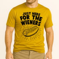 Funny Just Here For The Wieners Hotdog Lover Bbq Cooling Performance Crew T-Shirt