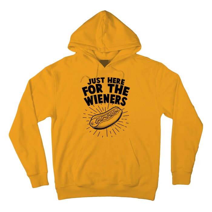 Funny Just Here For The Wieners Hotdog Lover Bbq Hoodie