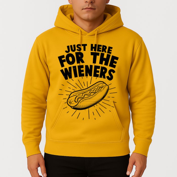 Funny Just Here For The Wieners Hotdog Lover Bbq Hoodie