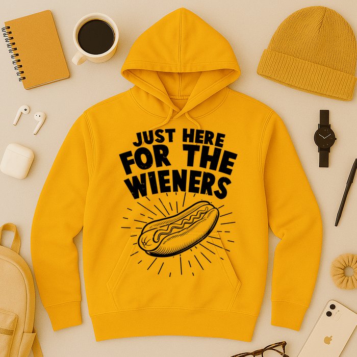 Funny Just Here For The Wieners Hotdog Lover Bbq Hoodie