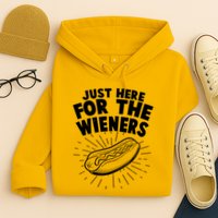 Funny Just Here For The Wieners Hotdog Lover Bbq Hoodie