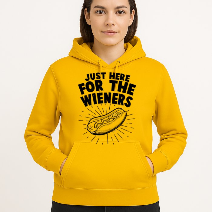 Funny Just Here For The Wieners Hotdog Lover Bbq Hoodie