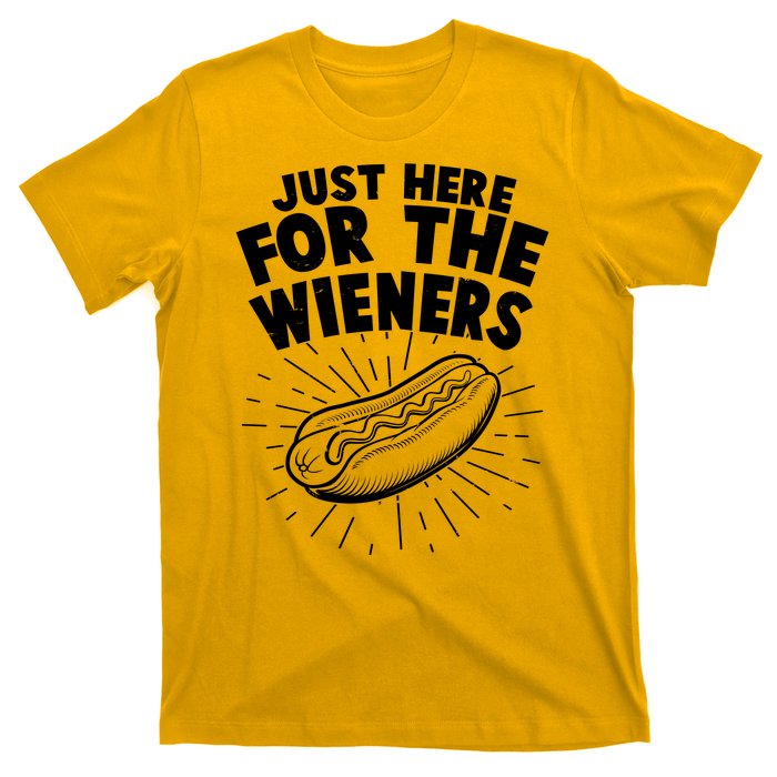 Funny Just Here For The Wieners Hotdog Lover Bbq T-Shirt