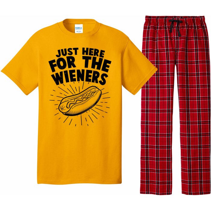 Funny Just Here For The Wieners Hotdog Lover Bbq Pajama Set