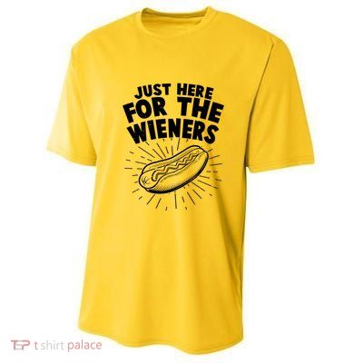 Funny Just Here For The Wieners Hotdog Lover Bbq Youth Performance Sprint T-Shirt