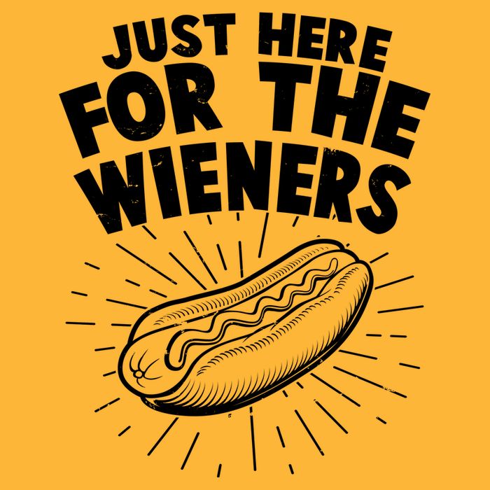 Funny Just Here For The Wieners Hotdog Lover Bbq Premium T-Shirt