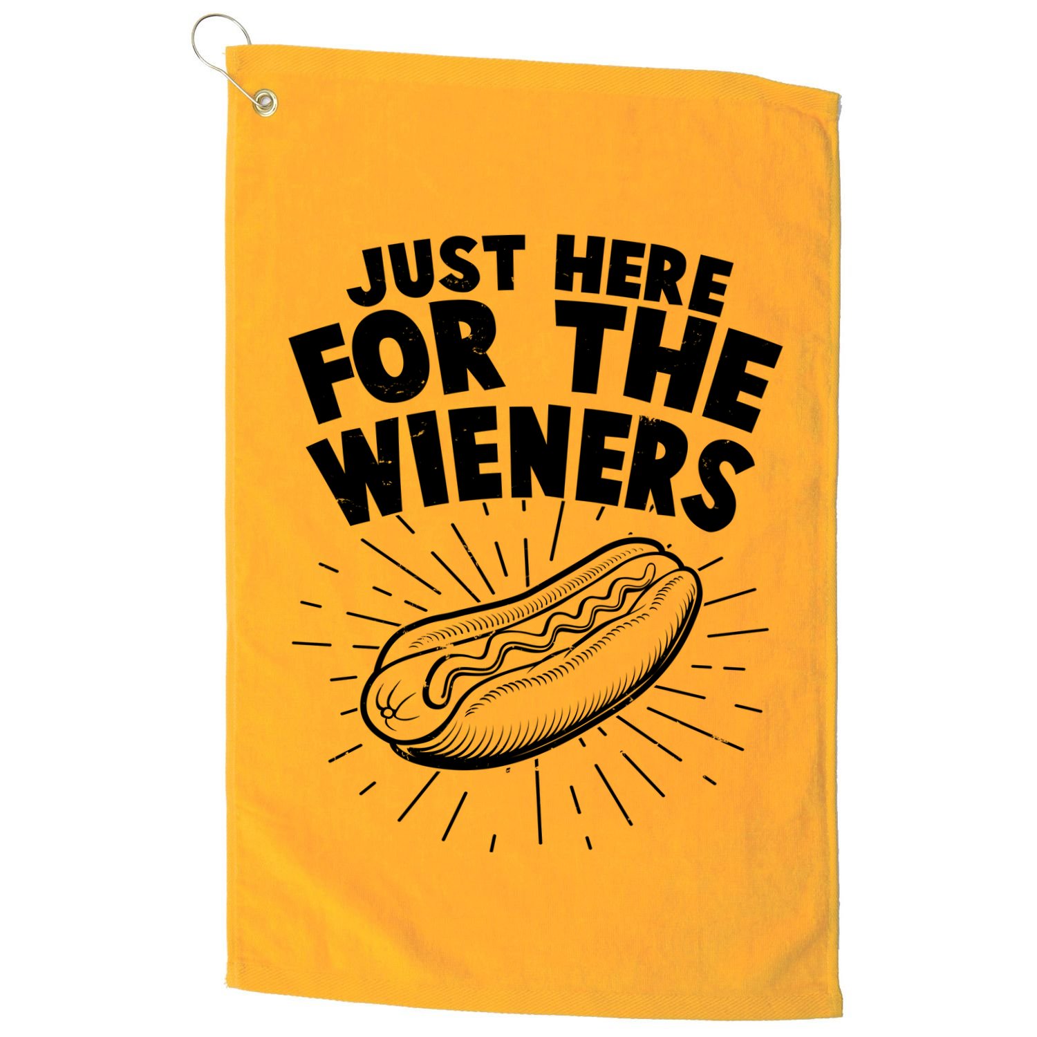Funny Just Here For The Wieners Hotdog Lover Bbq Golf Towel