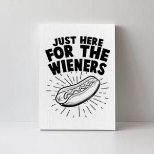 Funny Just Here For The Wieners Hotdog Lover Bbq Canvas