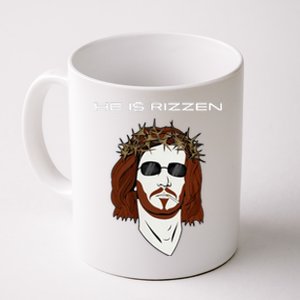 Funny Jesus He Is Rizzen Dark Design Coffee Mug