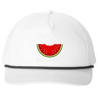 Funny just here for the watermelon Watermelon  Snapback Five-Panel Rope Hat