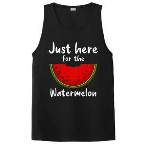 Funny just here for the watermelon Watermelon  PosiCharge Competitor Tank