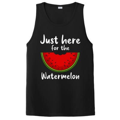 Funny just here for the watermelon Watermelon  PosiCharge Competitor Tank