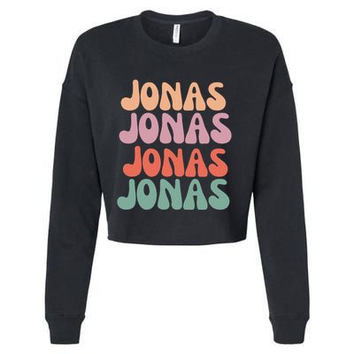 Funny Jonas Has First Given Name Is Pride Vintage Cropped Pullover Crew