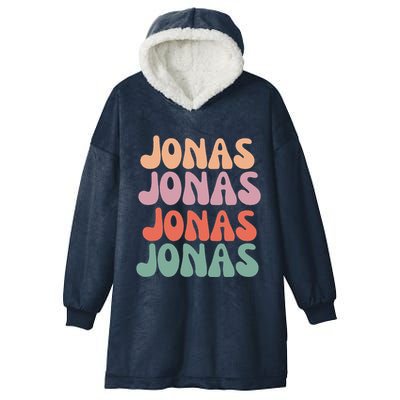 Funny Jonas Has First Given Name Is Pride Vintage Hooded Wearable Blanket