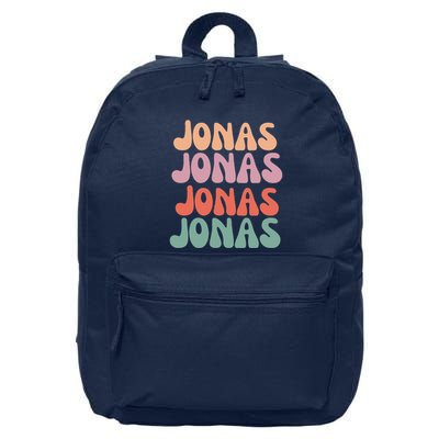 Funny Jonas Has First Given Name Is Pride Vintage 16 in Basic Backpack