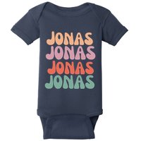 Funny Jonas Has First Given Name Is Pride Vintage Baby Bodysuit