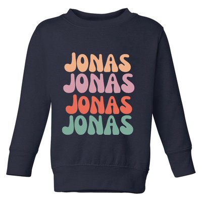 Funny Jonas Has First Given Name Is Pride Vintage Toddler Sweatshirt