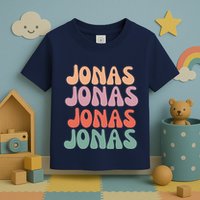 Funny Jonas Has First Given Name Is Pride Vintage Toddler T-Shirt