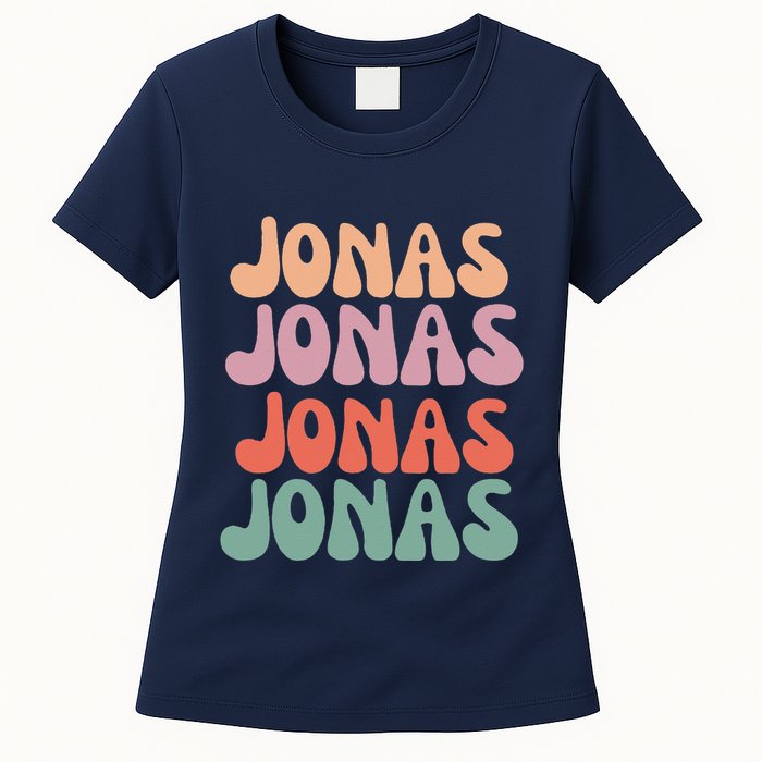 Funny Jonas Has First Given Name Is Pride Vintage Womens T-Shirt