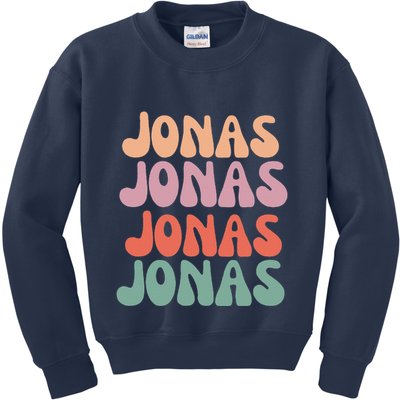 Funny Jonas Has First Given Name Is Pride Vintage Kids Sweatshirt