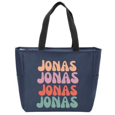 Funny Jonas Has First Given Name Is Pride Vintage Zip Tote Bag