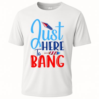Funny Just Here To Bang Funny 4th Of July USA Merica America Performance Shirt