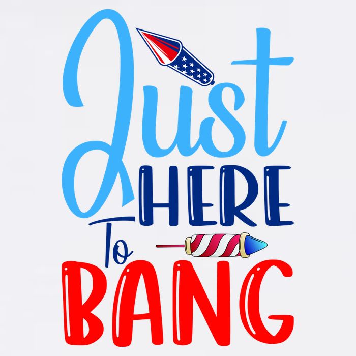 Funny Just Here To Bang Funny 4th Of July USA Merica America Women's V-Neck T-Shirt