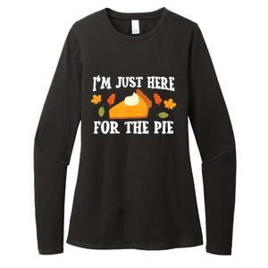 Funny Just Here ForThe Pumpkin Pie Thanksgiving Womens CVC Long Sleeve Shirt