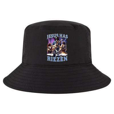 Funny Jesus Has Rizzen Rock Star Cool Comfort Performance Bucket Hat