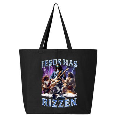 Funny Jesus Has Rizzen Rock Star 25L Jumbo Tote