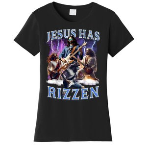 Funny Jesus Has Rizzen Rock Star Women's T-Shirt