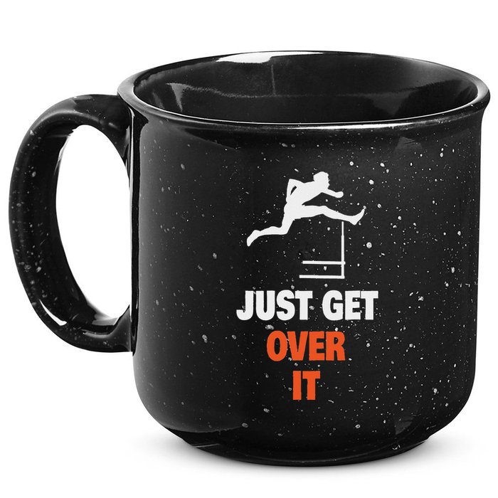 Funny Jumping Hurdles Just Get Over It 15oz Campfire Ceramic Mug