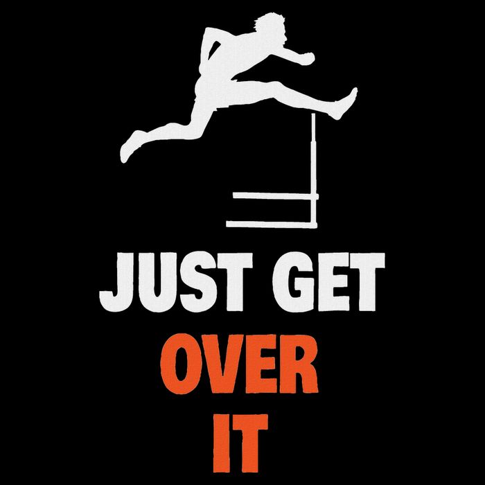Funny Jumping Hurdles Just Get Over It 16 in Basic Backpack