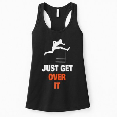 Funny Jumping Hurdles Just Get Over It Womens Tank Top