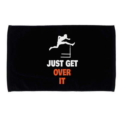 Funny Jumping Hurdles Just Get Over It Microfiber Hand Towel