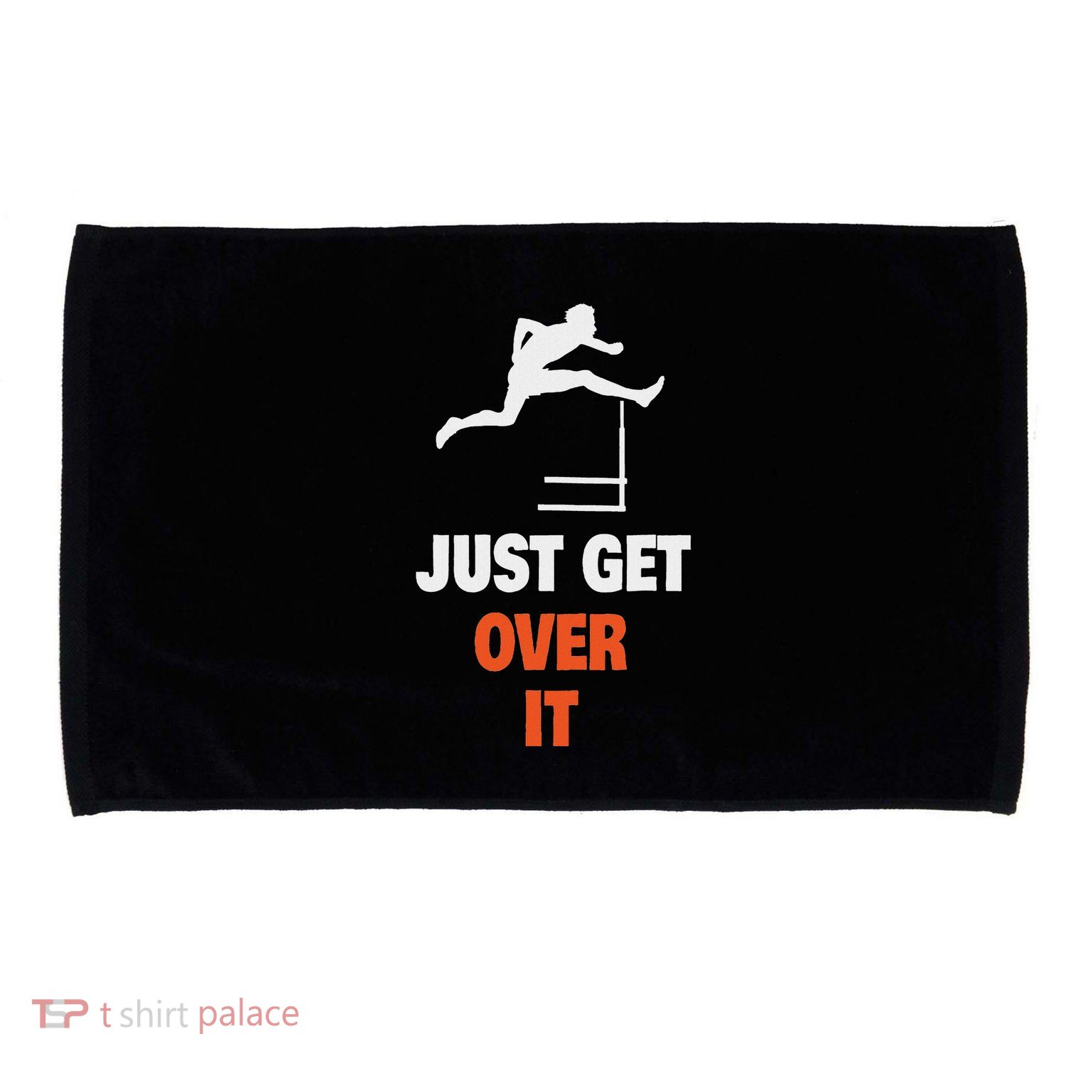 Funny Jumping Hurdles Just Get Over It Microfiber Hand Towel