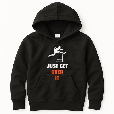 Funny Jumping Hurdles Just Get Over It Kids Hoodie