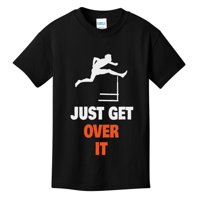 Funny Jumping Hurdles Just Get Over It Kids T-Shirt
