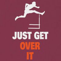 Funny Jumping Hurdles Just Get Over It 16oz Travel Tumbler