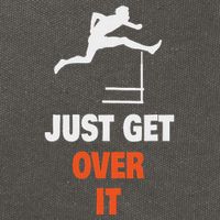 Funny Jumping Hurdles Just Get Over It Cotton Canvas Backpack
